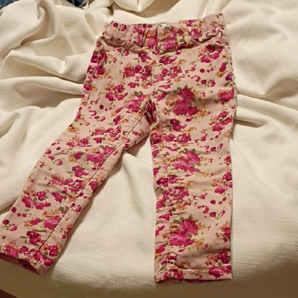 Jordache Kids Floral Pink Leggings